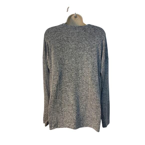 Rails Women’s Long Sleeve Laced V-Neck Top Color Grey Size L - Picture 2 of 8